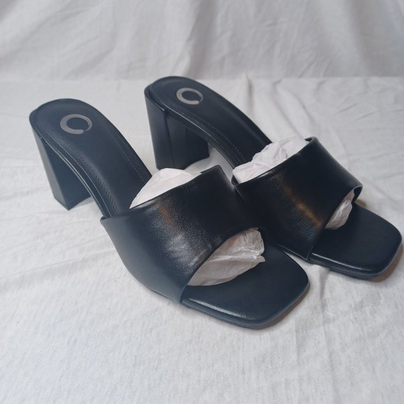 New Journee Collection Women's Alisia Slip-On Mules Sandal Black 9.5 - Picture 2 of 6